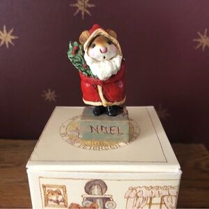 Wee Forest Folks Noel Santa Mouse. 1989